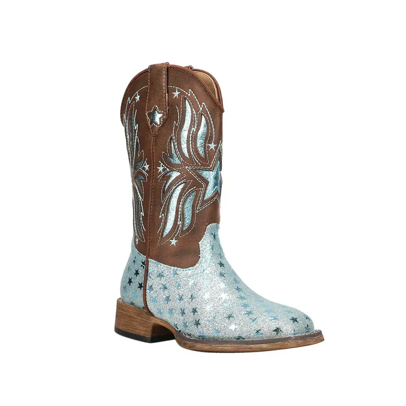 Girl's Roper Glitter Underlay Star Boot 1