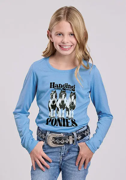 Girl's Roper Hanging With My Ponies Shirt 1