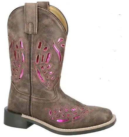 Girl's Smoky Trixie Brown Distress Boots 1