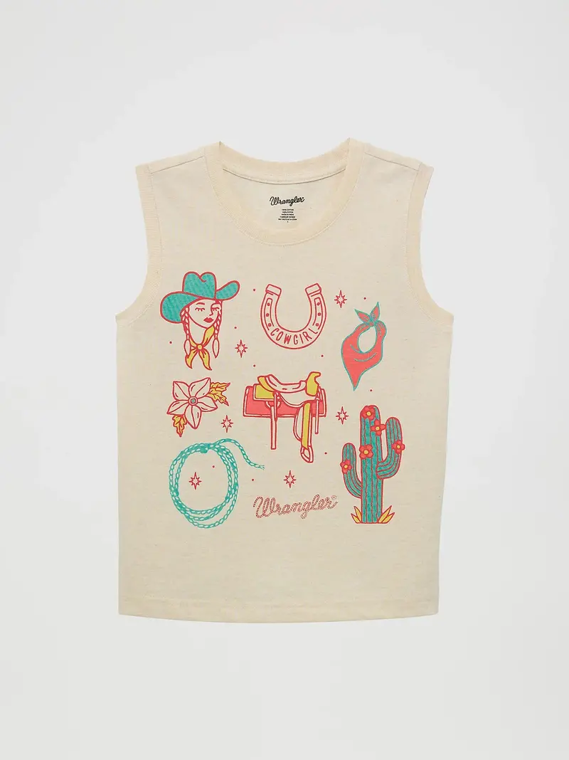 Girl's Wrangler Western Graphic Tank 1