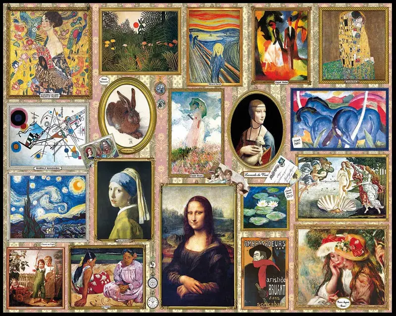 Great Paintings (1345Pz) - 1000 Piece Jigsaw Puzzle 1