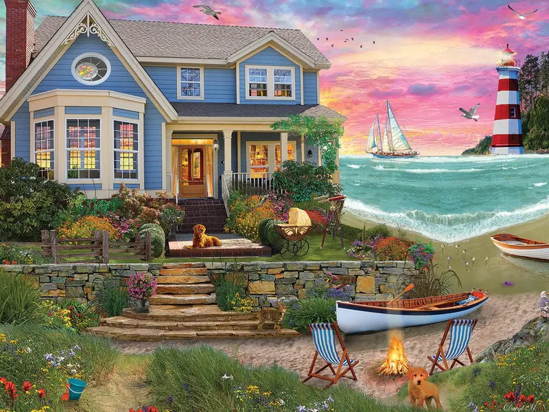 Heart Beach (2205Pz) - 500 Piece Jigsaw Puzzle 1