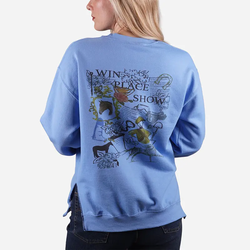 House of Henry Keeneland Equine Graffiti Sweatshirt for Women