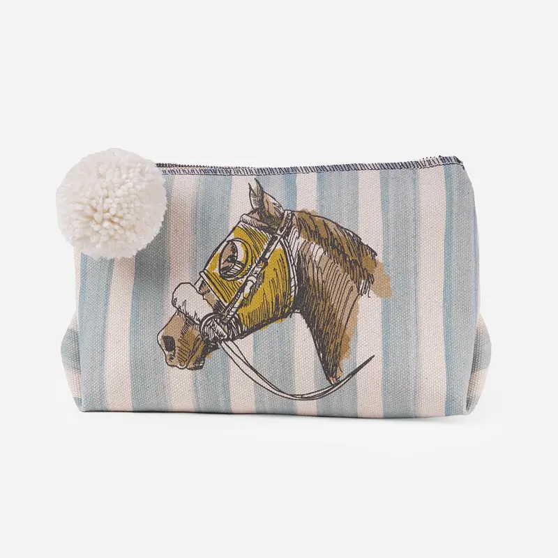 House Of Henry Keeneland Horse Head Stripe Clark Cosmetic 1