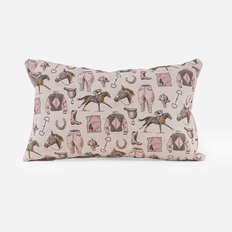 House Of Henry Keeneland Riders Up Lumbar Pillow 1