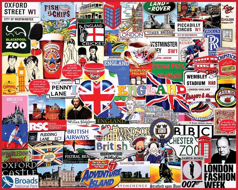 I Love England (1773Pz) - 1000 Piece Jigsaw Puzzle 1