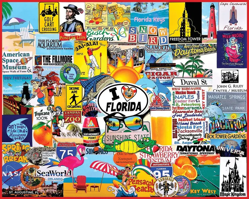 I Love Florida (1455Pz) - 1000 Piece Jigsaw Puzzle 1