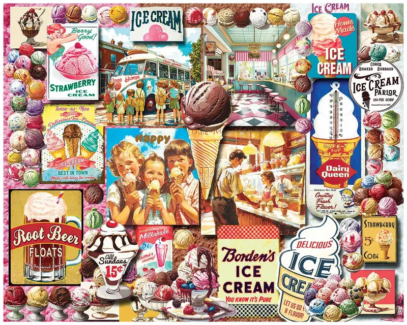 Ice Cream (2026Pz) - 1000 Piece Jigsaw Puzzle 1