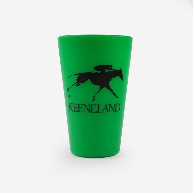 Keeneland 16Oz. Silicone Classic Green Pint Glass 1
