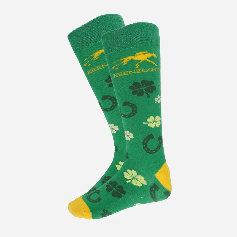 Keeneland Clovers & Horseshoes Socks 1