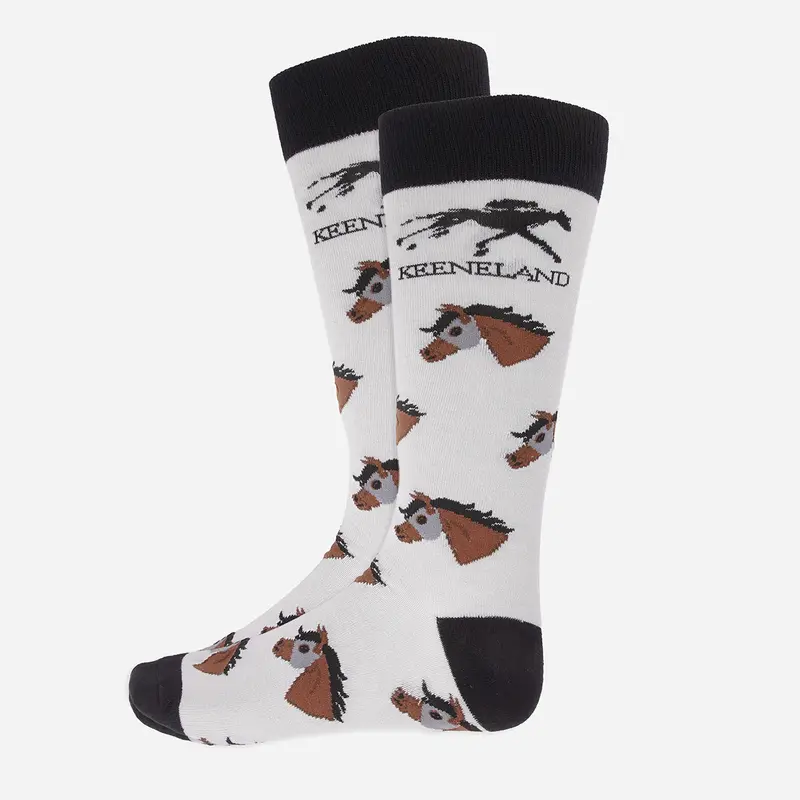 Keeneland Horse Head Socks 1