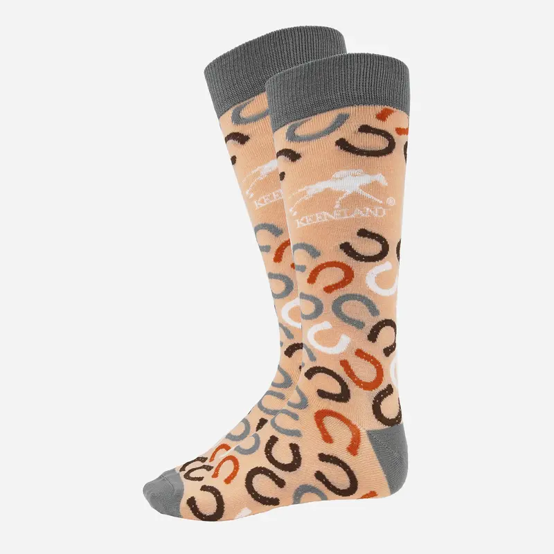 Keeneland Horseshoe All Over Socks 1