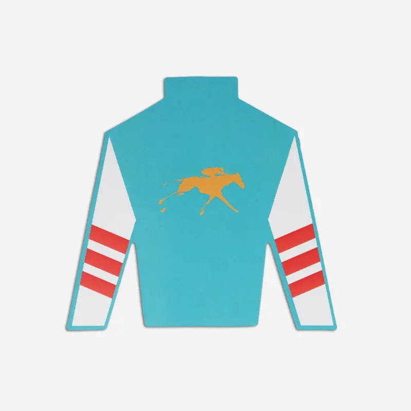 Keeneland Teal Silks Decal 1