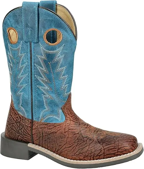 Kid's Smoky Mountain Frontier Brown/Blue Boot 1