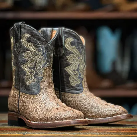Kid's Tanner Mark Decker Caiman Print Boot 1