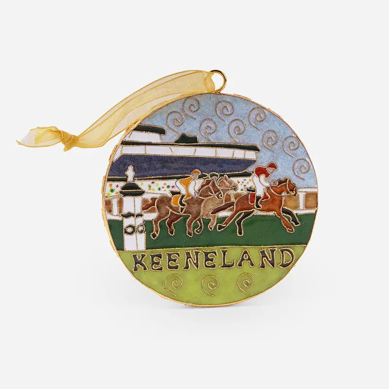 Kitty Keller Keeneland Disc Wreath Ornament 1