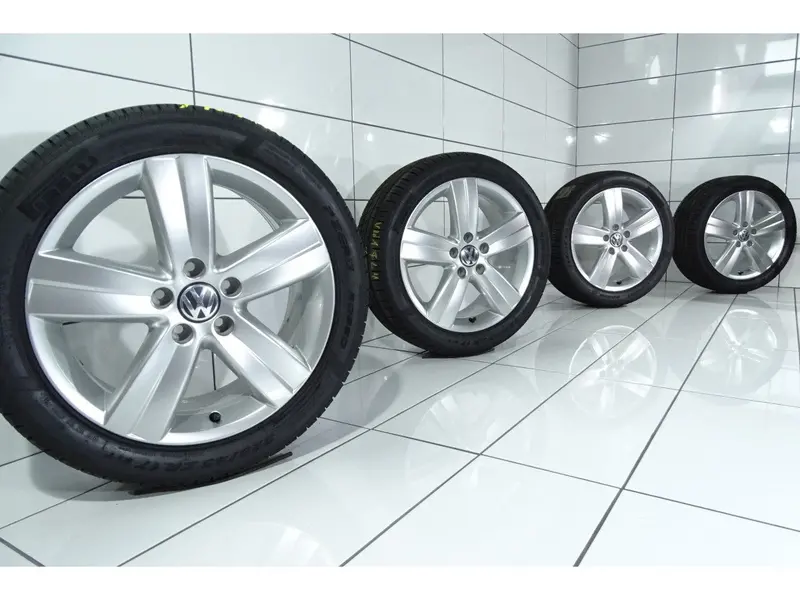 Koła Vw Touran, 5X112, Et-47, 225/45R17 91 Y [2011] Srebrny 1