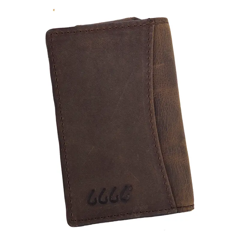 Leather Card Holder Wallet W/ Money Clip 1