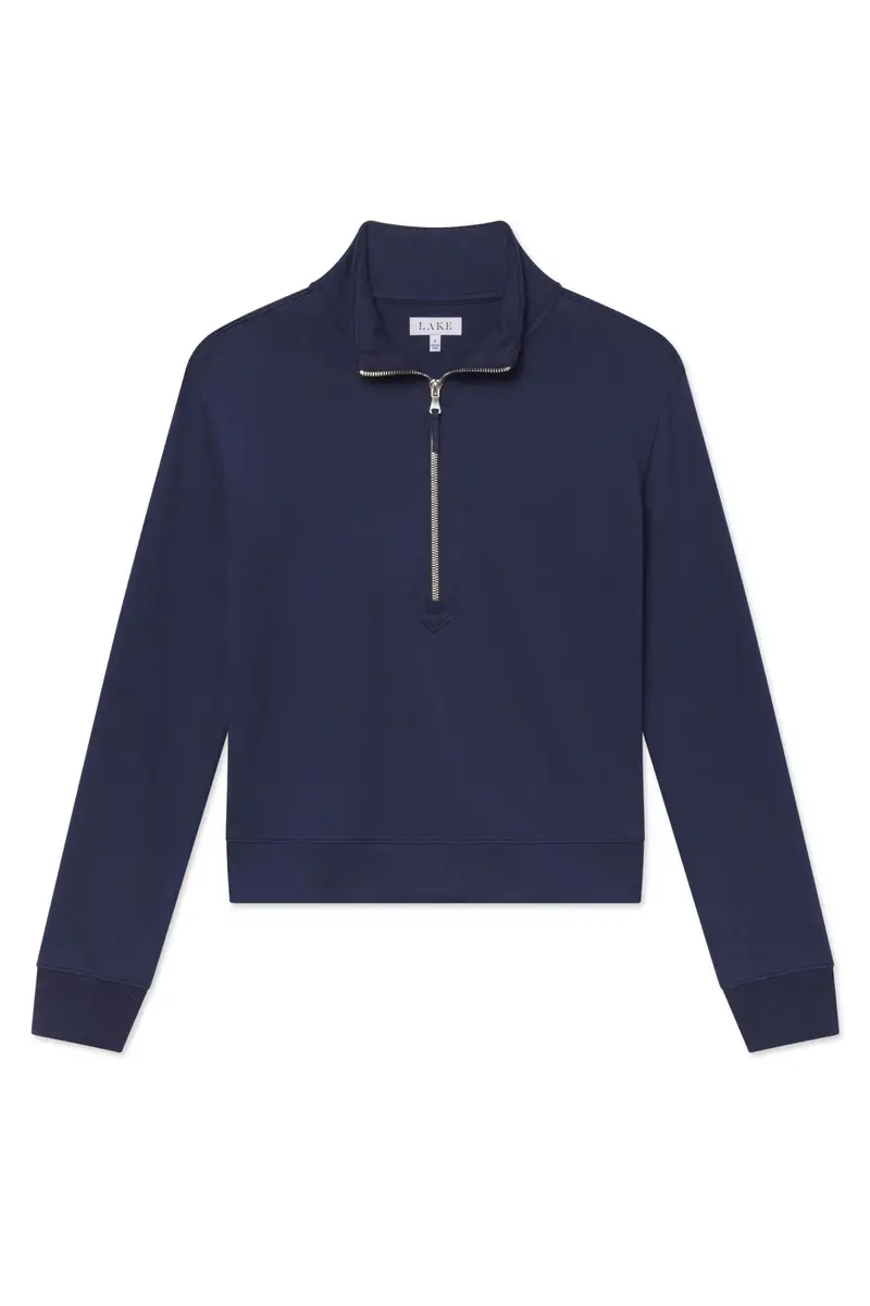 Leisure Quarter Zip In English Navy 1