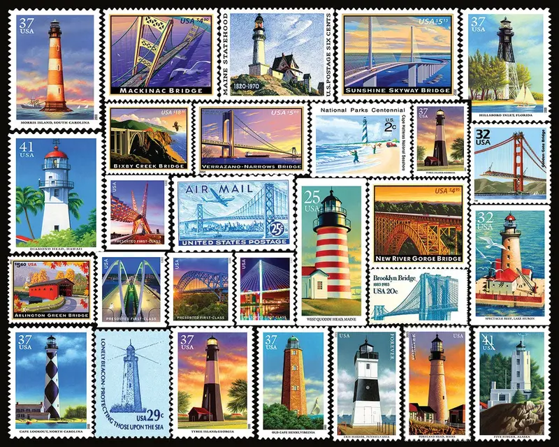 Lighthouses & Bridges (1892Pz) - 1000 Piece Jigsaw Puzzles 1