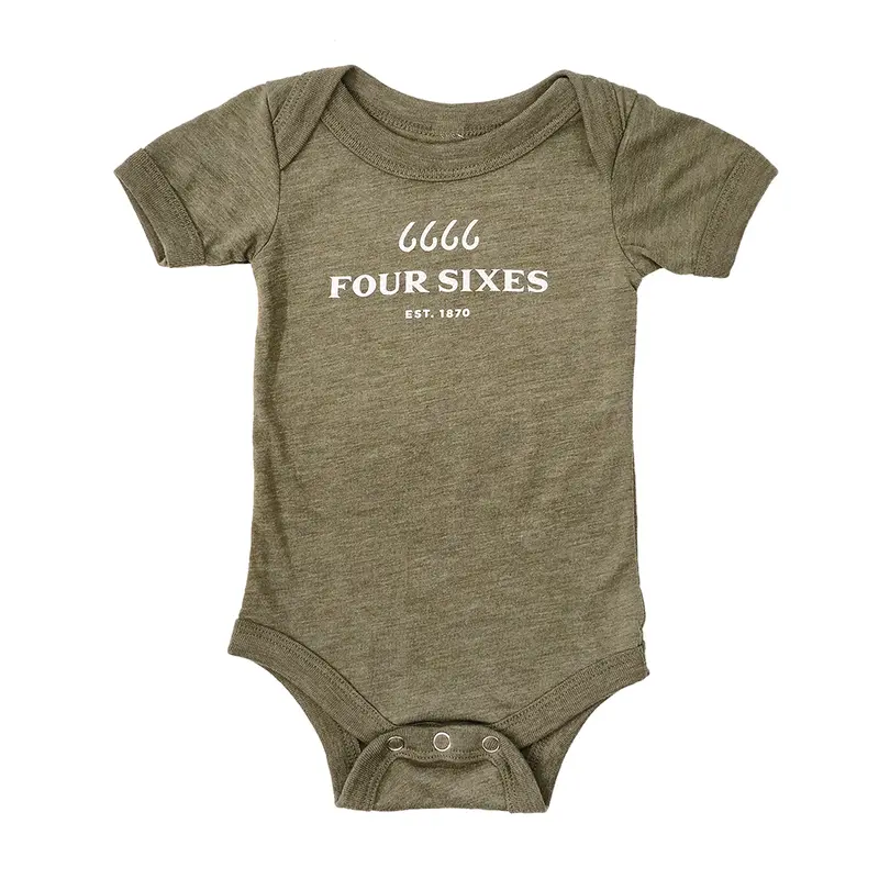 Logo Onesie With Cowboy Code - Olive 1