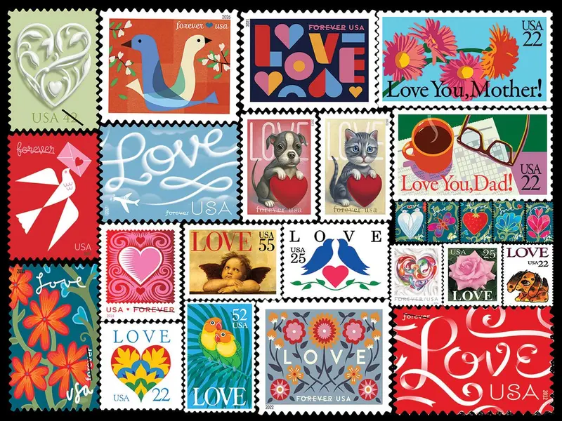 Love Stamps 2 (2188Pz) - 500 Piece Jigsaw Puzzle 1