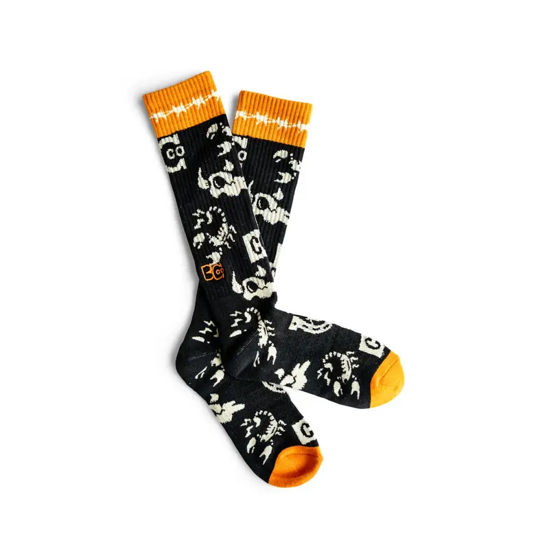 Lucky Chuck Bad Cowgirl Black/Orange Socks 1