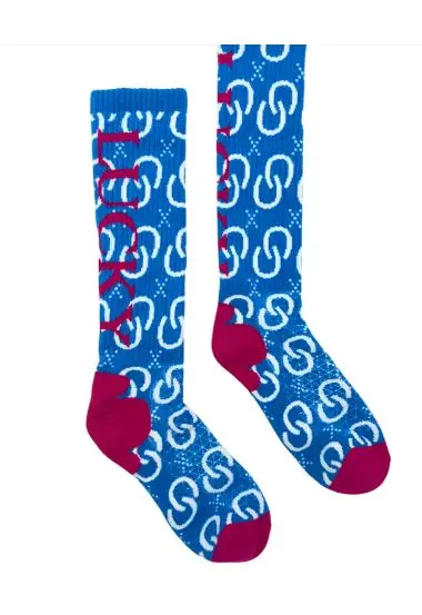 Lucky Chuck High Maintenance Cowgirl Sky Blue Socks 1