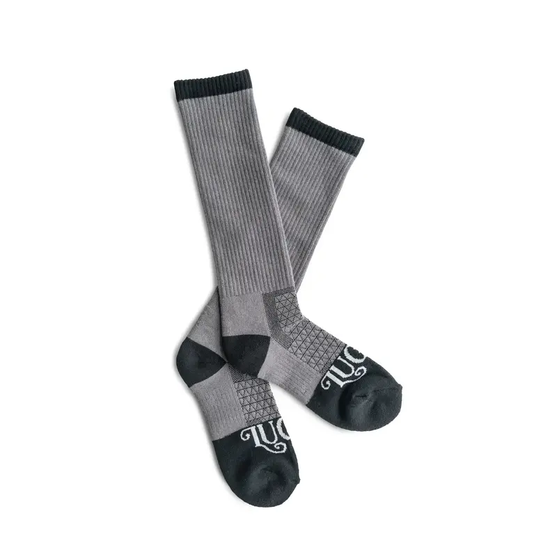 Lucky Chuck The Cowboy Grey Socks 1