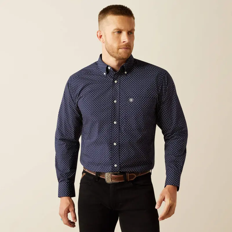 Men's Ariat Carmine Navy Shirt 1