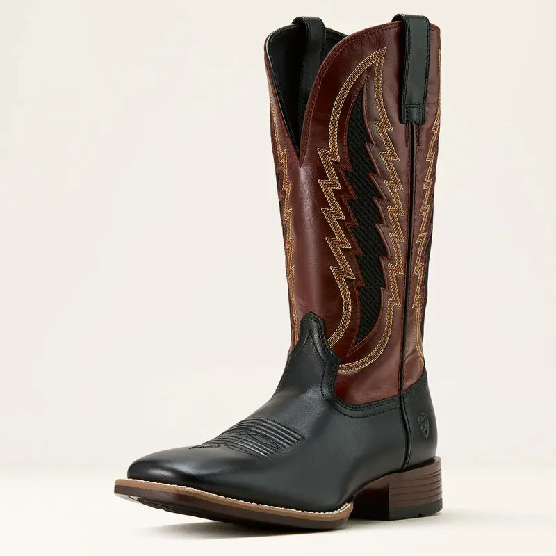 Men's Ariat Dakota Venttek Supple Black Square Toe Boot 1