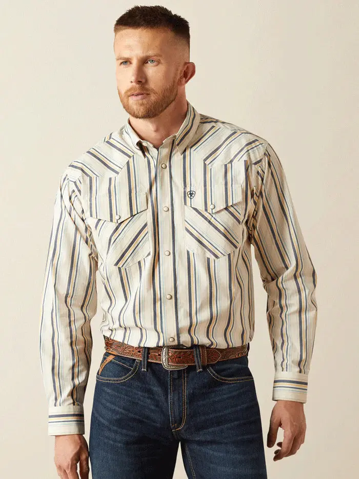 Men's Ariat Finnley Stripe Snap Shirt 1