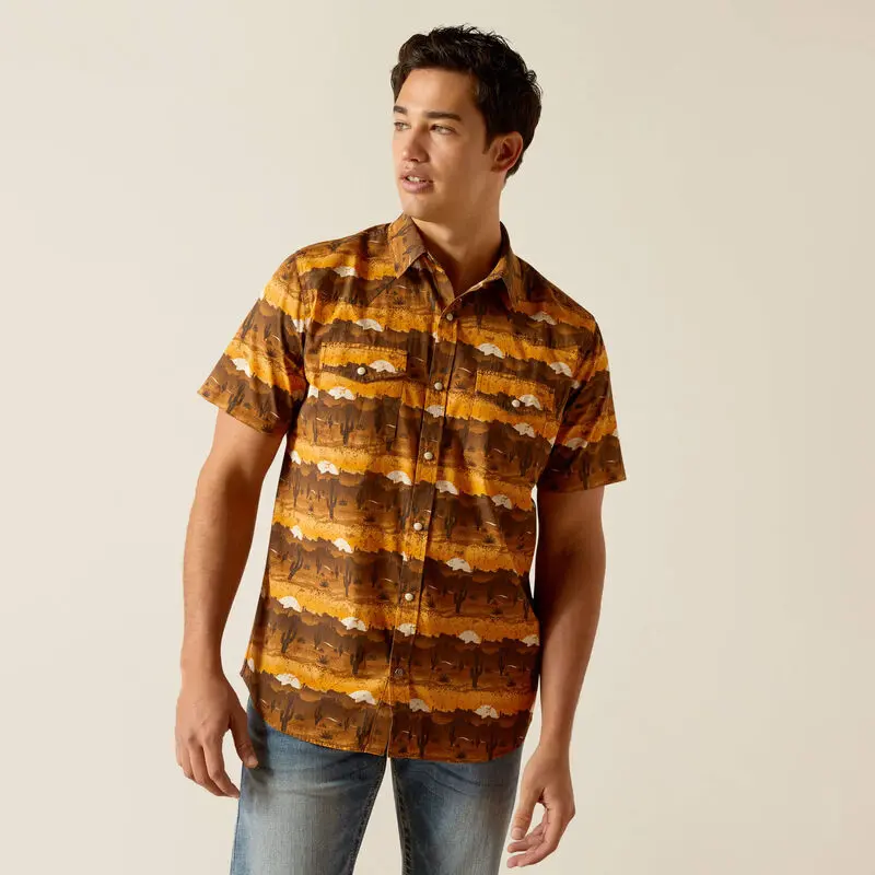 Men's Ariat Heath Retro Short Sleeve Snap Shirt 1