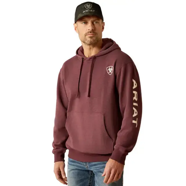 Men's Ariat Malbec Heather Logo Hoody 1