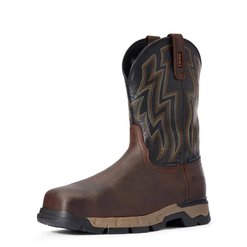 Men's Ariat Rebar Flex Western Waterproof Composite Toe Work Boot 1