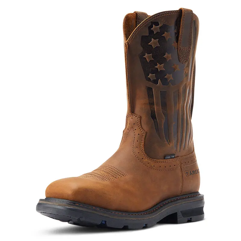 Men's Ariat Sierra Shock Shield Patriot Steel Toe Work Boot 1
