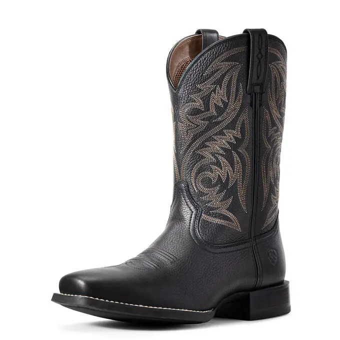 Men's Ariat Sport Herdsman Western Black Boot 1