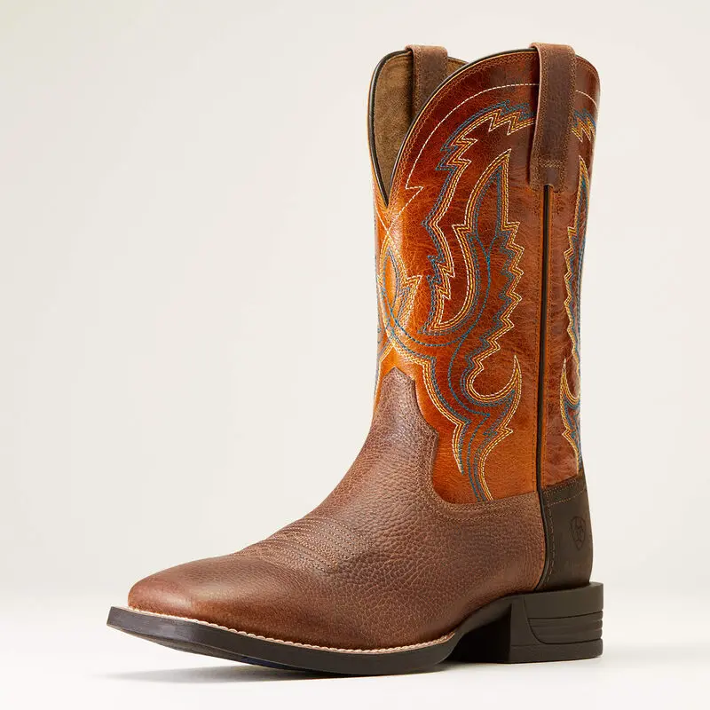 Men's Ariat Steadfast Western Brown Square Toe Boot 1