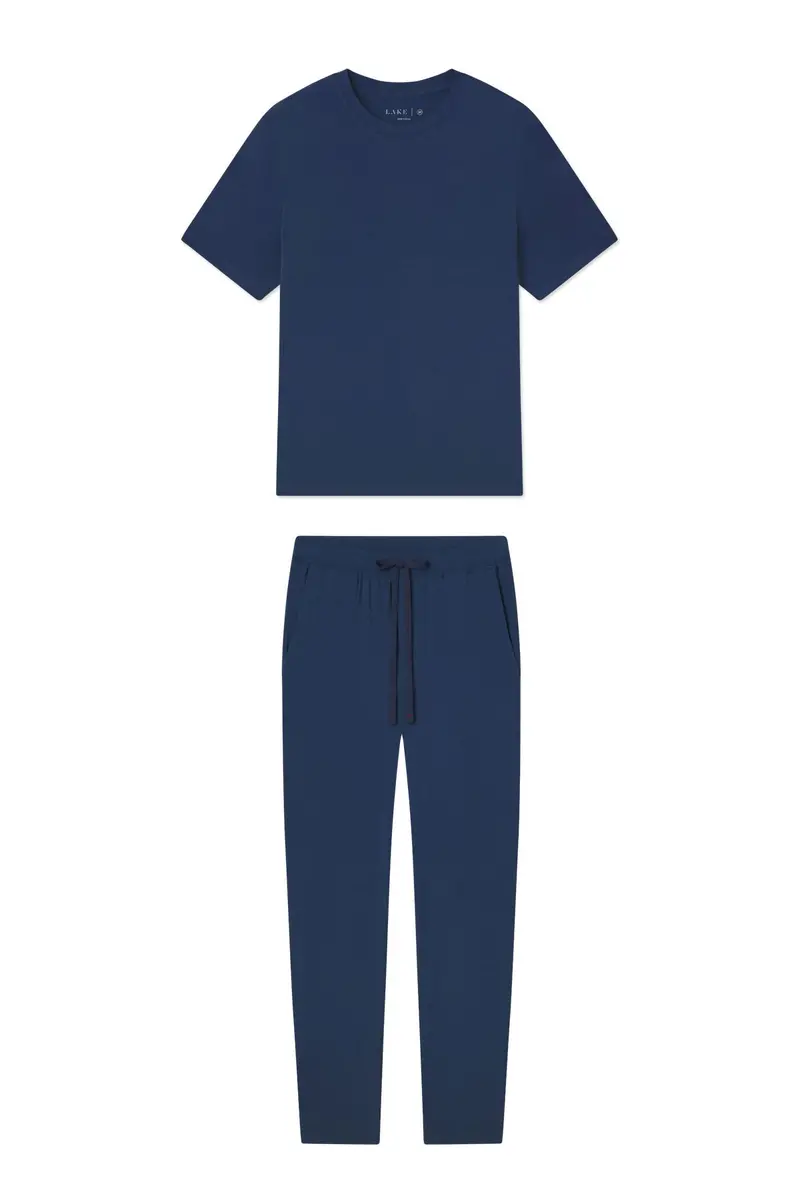 Men's Bamboo Lounge Set In Navy 1