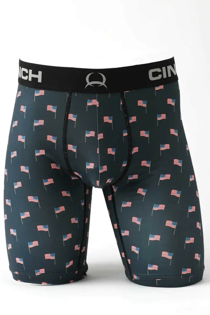 Men's Cinch Flag 9' Boxer Brief 1