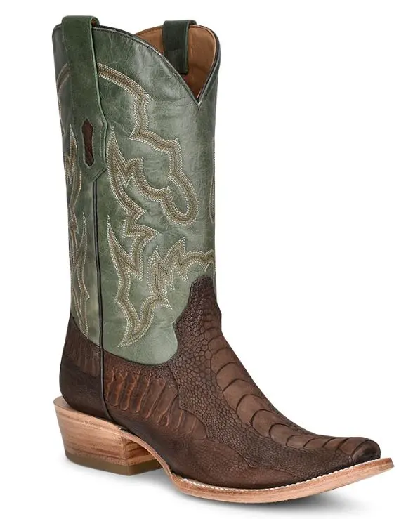 Men's Corral Ostrich Leg Embroidered Boot 1