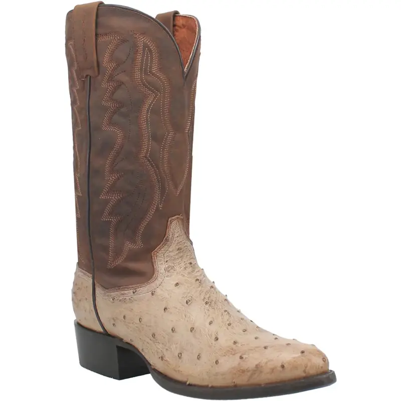 Men's Dan Post Sand Full Quill Ostrich Boot 1