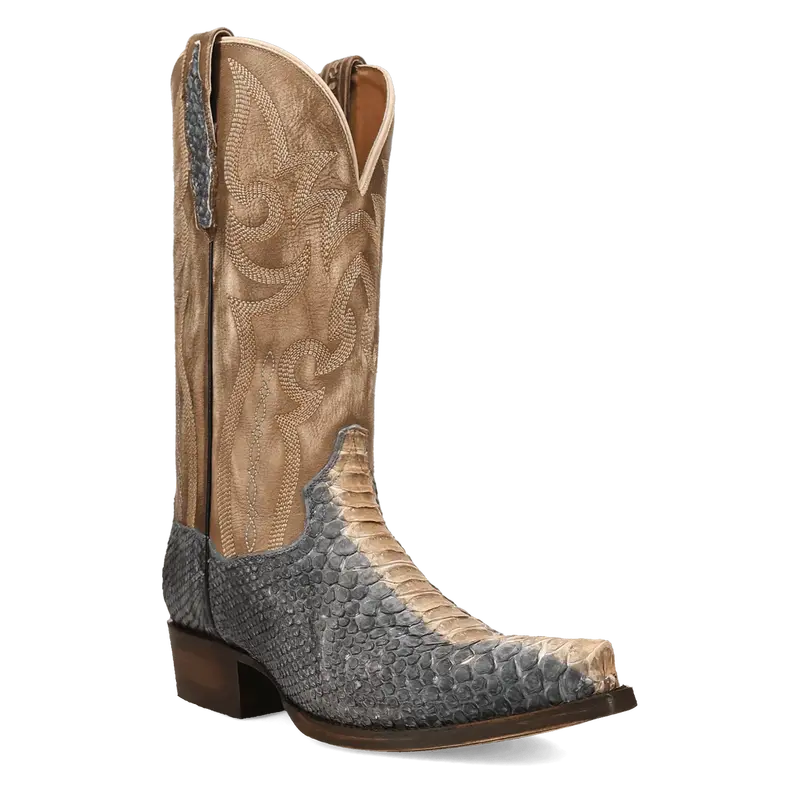 Men's Dan Post Stryker Grey/Bone Python Boot 1