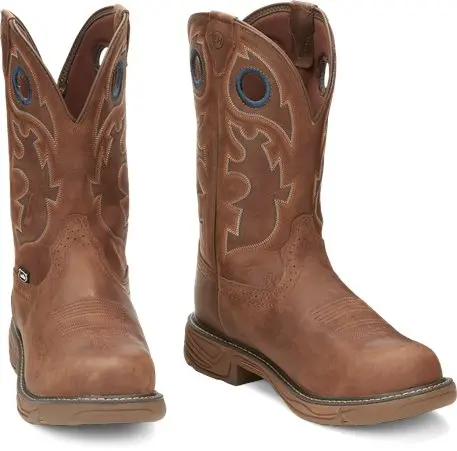 Men's Justin Barley Cowhide  Work Boots 1