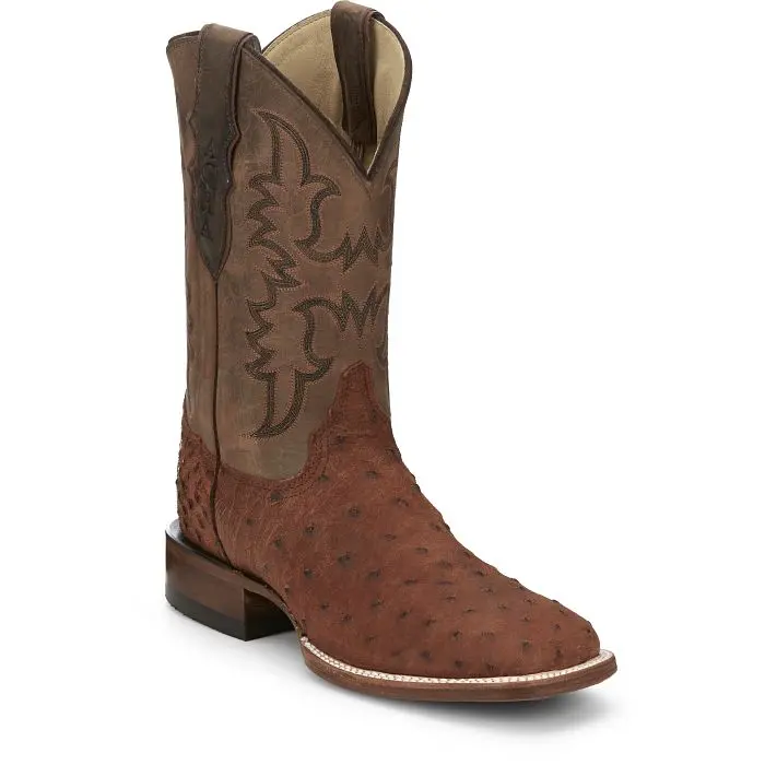 Men's Justin Belmont Full Quill Ostrich Boot 1