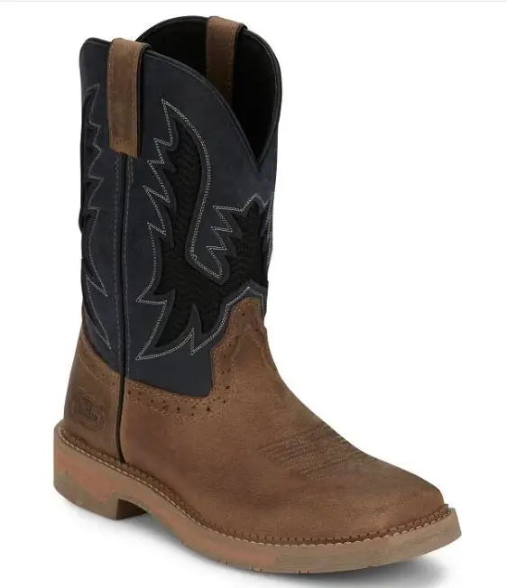 Men's Justin Bolt Peanut Tan Work Boot 1