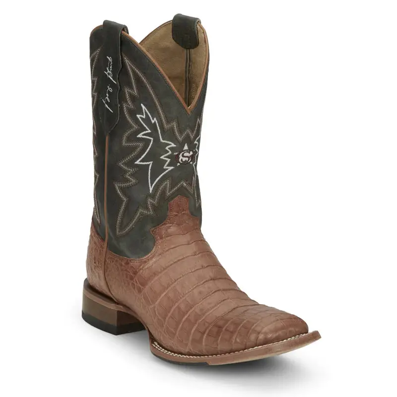 Men's Justin Haggard Vintage Caiman Boots 1
