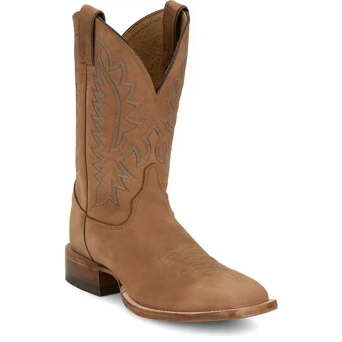 Men's Justin Rancho Butterscotch Cowhide Square Toe Boot 1