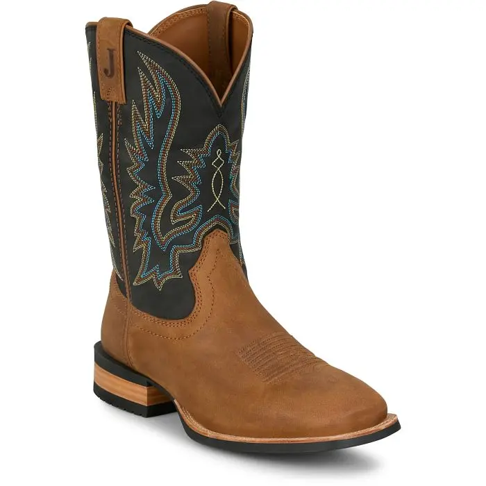 Men's Justin Rustle Chestnut Cowhide Boot 1