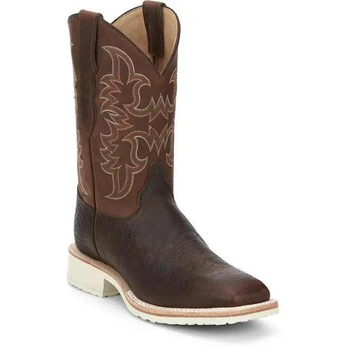 Men's Justin Ryker Root Beer Cowhide Boot 1